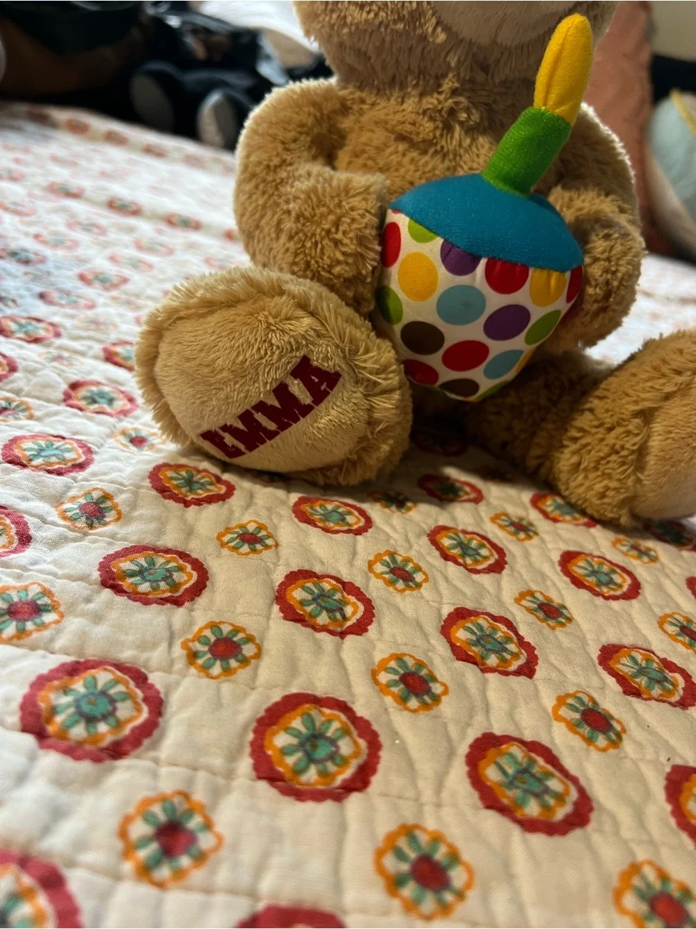 “Emma” Personalized Happy Birthday Gund Teddy Bear Lights Up
